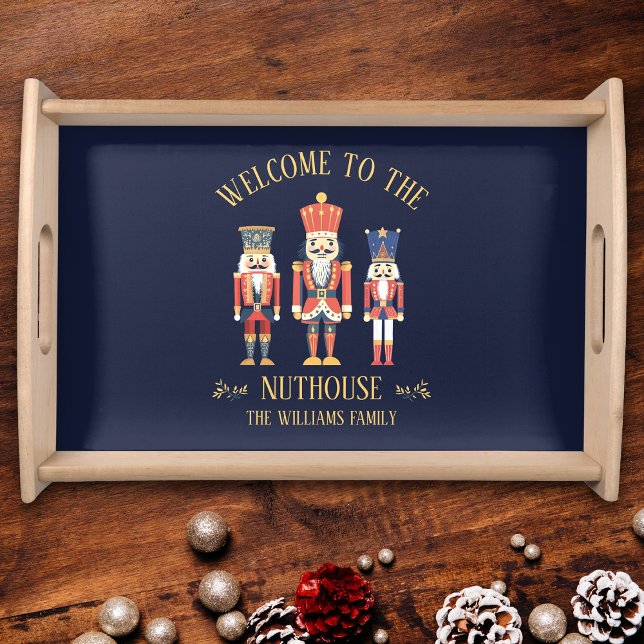 Fun Welcome to the Nuthouse Nutcracker Christmas Serving Tray (Creator Uploaded)