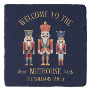 Fun Welcome to the Nuthouse Nutcracker Christmas Trivet