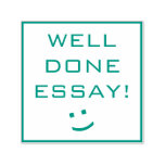 [ Thumbnail: Fun "Well Done Essay!" Teacher Rubber Stamp ]