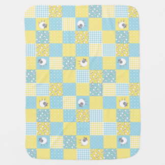 Fun Welsh Sheep, Faux Patchwork, Baby Blanket