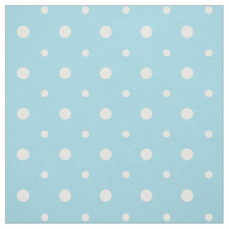 Fun Welsh Sheep Polka Dots on Sky Blue Fabric