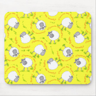 Fun Welsh Sheep, Wales Forever Custom Mousepad