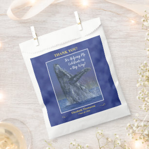 Fun Whale Graduation Party Favor Bags