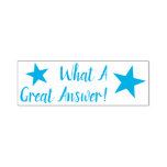 [ Thumbnail: Fun "What a Great Answer!" Educator Rubber Stamp ]