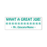 [ Thumbnail: Fun "What a Great Job!" Educator Rubber Stamp ]