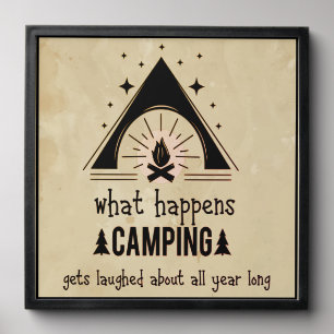 Fun What Happens Camping Gets Laughed About Peel And Stick Photo Tile