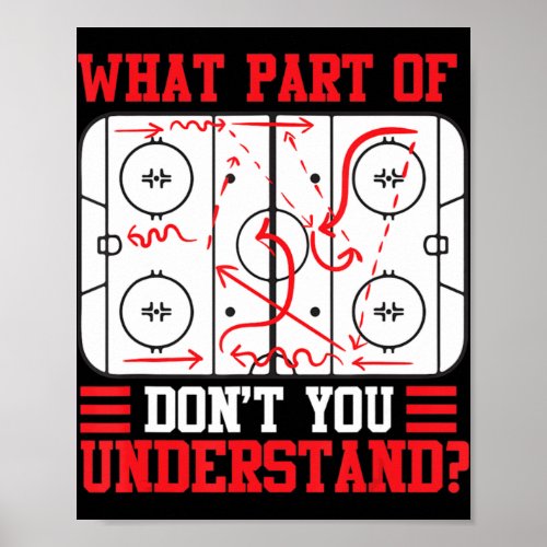 Fun What Part Of Hockey Dont You Understand Hocke Poster