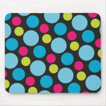 Fun Whimsical Colorful Dots Turquoise Blue Pattern