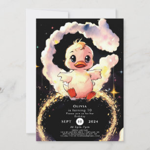 Fun Whimsical Duck Birthday Invitation