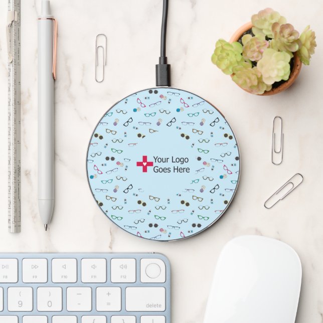 Fun Whimsical Glasses and Contact Lenses Wireless Charger (Desk)
