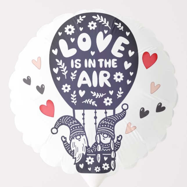 Fun Whimsical Gnomes in a Hot Air Balloon (Front)