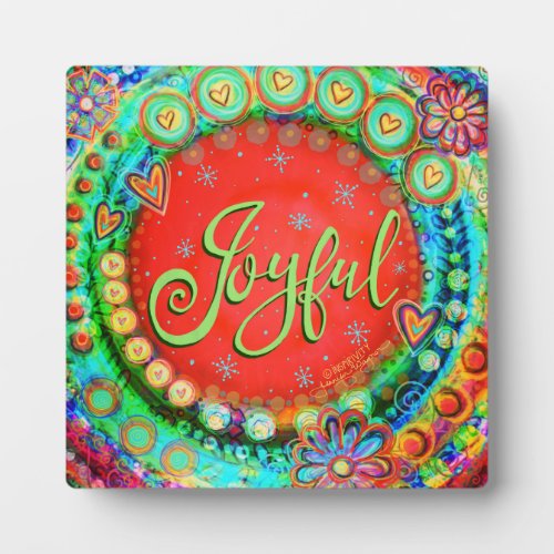 Fun Whimsical Joyful Hearts Inspirivity Plaque