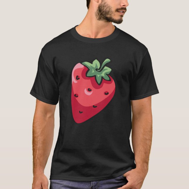 Fun whimsical now pop strawberry T-Shirt (Front)