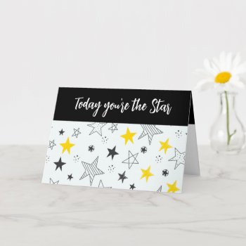Fun Whimsical Stars Add A Name Happy Birthday Card by Zigglets at Zazzle