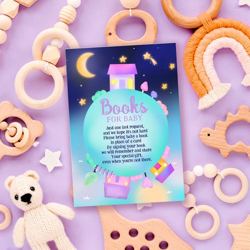 Fun whimsical sunshine stars and moon bring a book enclosure card