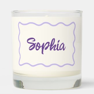 Fun Whimsical Wavy Border Custom Handwritten Name 
