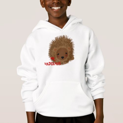 Fun Whimsy Mr Hedgehog Picture Hoodie