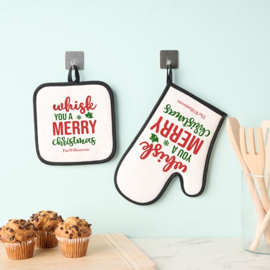 Fun Whisk You A Merry Christmas Green Red White