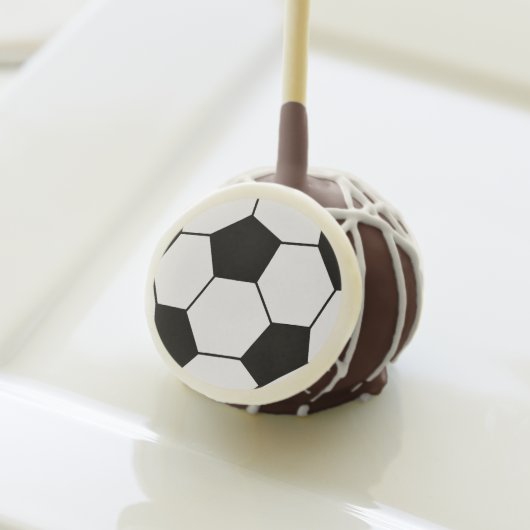 Fun White Soccer ball Cake Pops (Front Insitu)