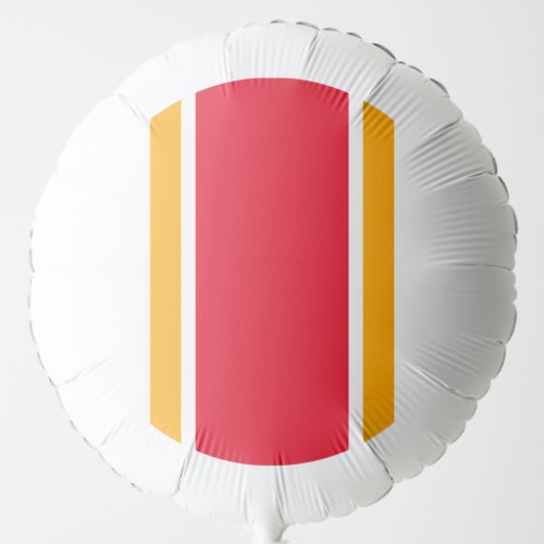 Fun Wide Bright Red Yellow Vertical Racing Stripes Balloon