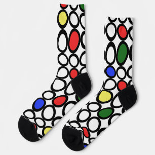 Fun Wiggle Circles Art Crazy Socks
