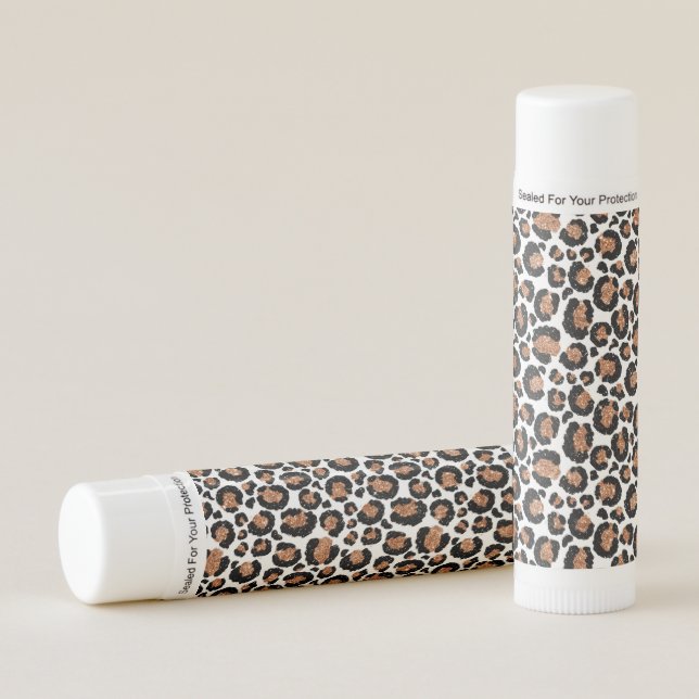 Fun Wild Cheetah Pattern Jungle Birthday Party Lip Balm (Front)