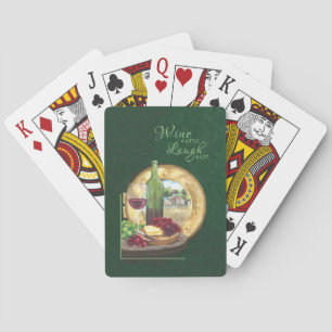 Fun wine and cheese playing cards