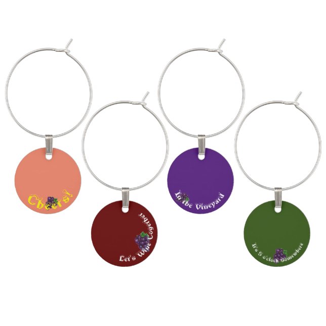 Fun Wine Charms (Staggered)