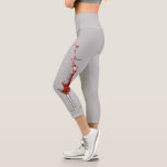 Fun Wine Lover Red White Glasses Splash Capri Leggings<br><div class="desc">This design may be personalized by choosing the customize option to add text or make other changes. If this product has the option to transfer the design to another item, please make sure to adjust the design to fit if needed. Contact me at colorflowcreations@gmail.com if you wish to have this...</div>