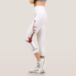 Fun Wine Lover Red White Glasses Splash Capri Leggings<br><div class="desc">This design may be personalized by choosing the customize option to add text or make other changes. If this product has the option to transfer the design to another item, please make sure to adjust the design to fit if needed. Contact me at colorflowcreations@gmail.com if you wish to have this...</div>