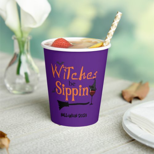 Fun Wine Tasting Halloween Party Paper Cups