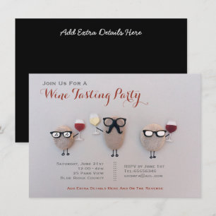 Fun Wine Tasting Party Invitations Rock Customized