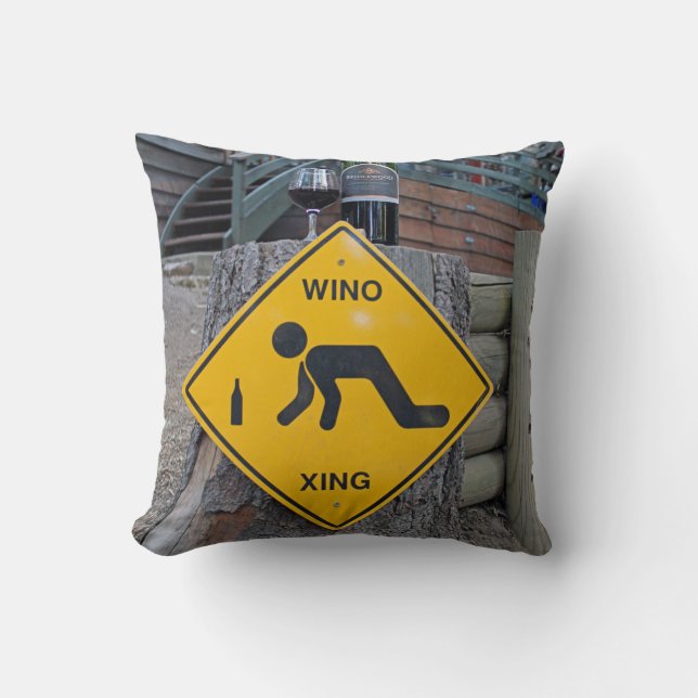 Fun Wino Xing Pillow! Throw Pillow (Front)