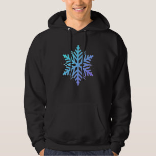 Fun Winter Season Snow Beautiful Purple Blue Snowf Hoodie