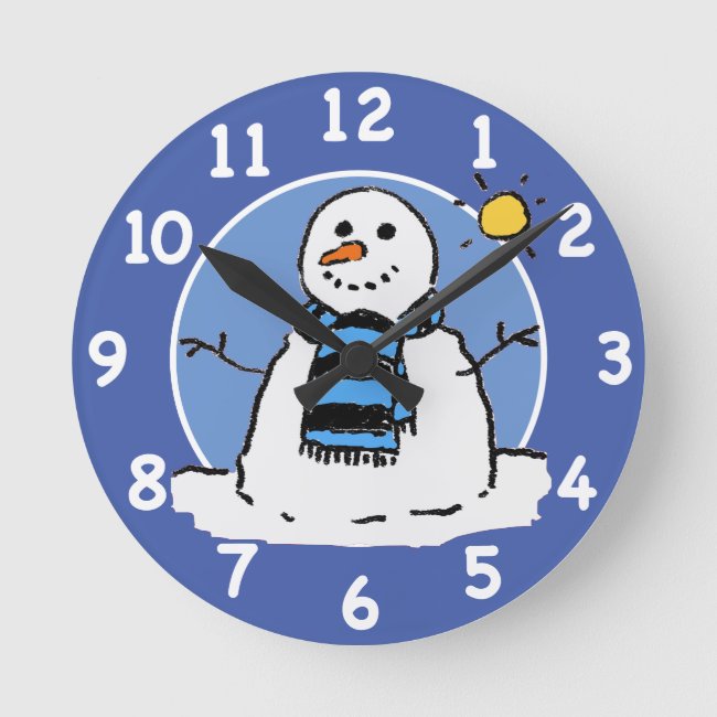 Fun Winter Snowman Cartoon Design.