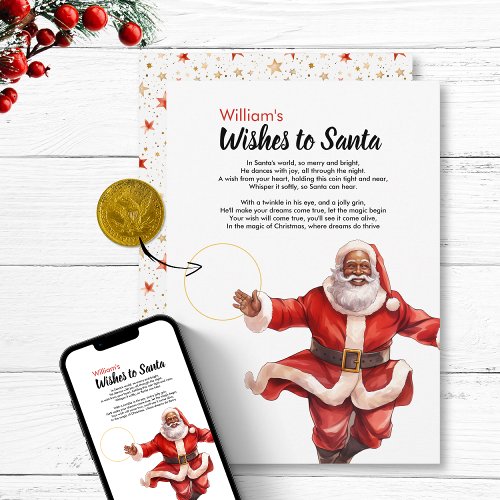 Fun Wishes to Santa DIY Coin Card Magic Christmas 