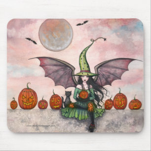 Fun Witch Cat Halloween Mousepad