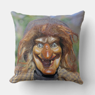 Fun Witch Face Pillow! Throw Pillow