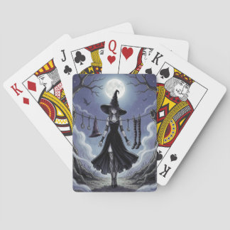 Fun Witch & Washing Line Poker Cards