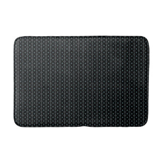 Fun with Black and Blue Bathroom Mat
