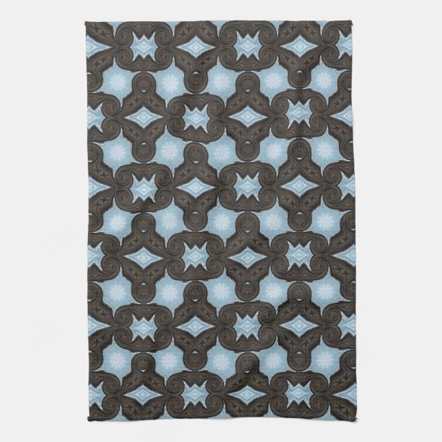 fun with brown and blue kitchen towel (Vertical)