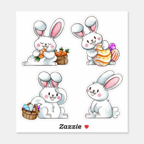 Fun With Bunnies Set Easter Sticker