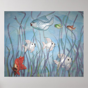 fun with chalkware fish poster