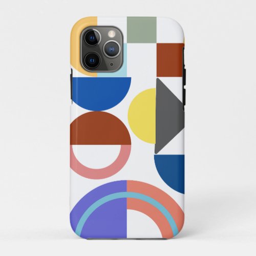 Fun With Geometry Colorful Shapes  iPhone 11 Pro Case