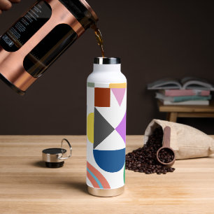 Fun With Geometry Colorful Shapes Name Water Bottle