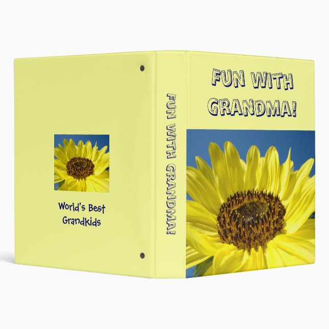 Fun with Grandma! photo scrapbook binder Sunflower (Background)