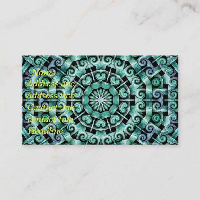 Fun with green and black buisness card (Front)