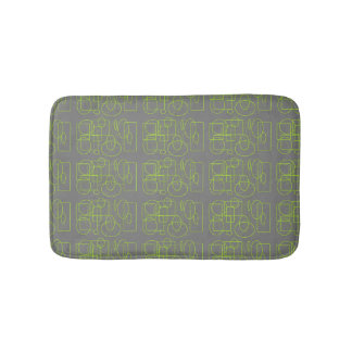 Fun with Green and Gray Bathroom Mat