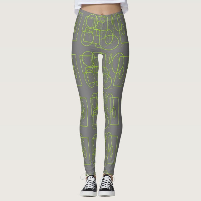 Fun with Green and Gray Leggings (Front)