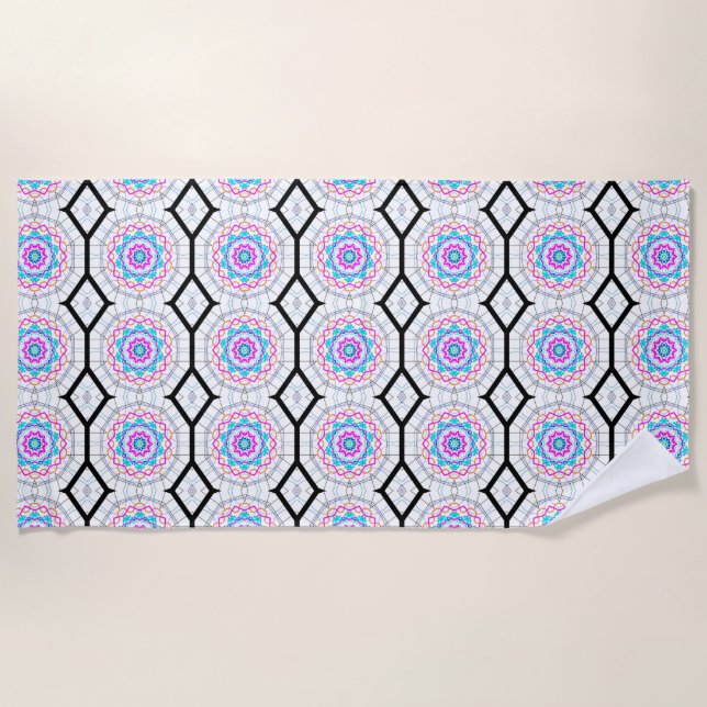 Fun with kaleidoscopes beach towel (Front)